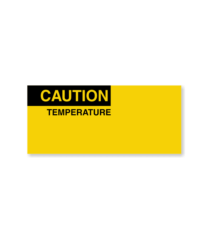 Temperature Calibration Warning Label QC-0023 - Write-On Caution Sticker